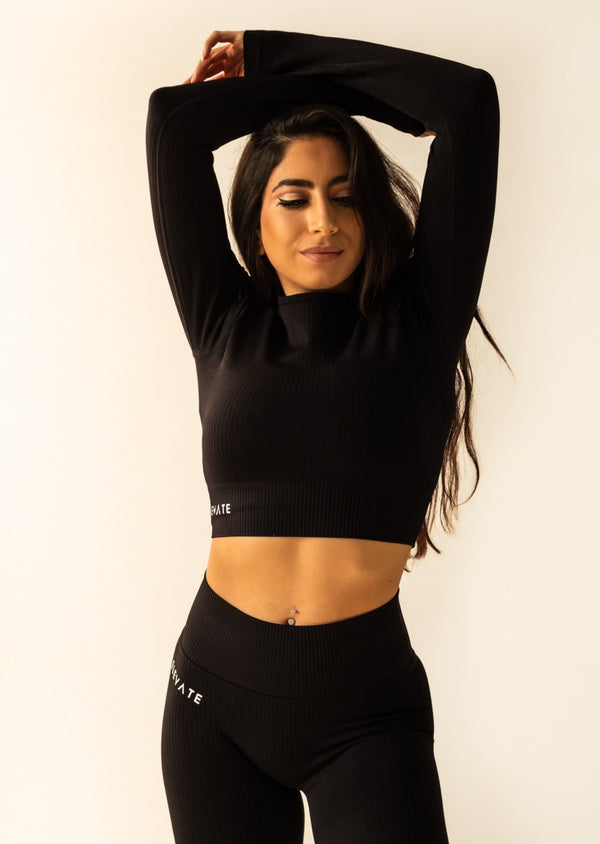 RIBfem Seamless Long Sleeve Black