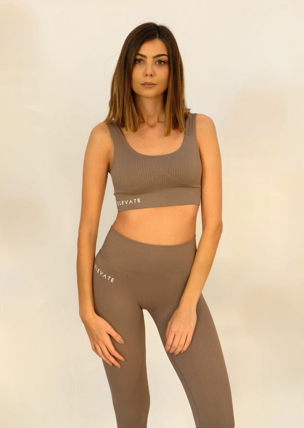 RIBfem Seamless Sport Bra Mocca