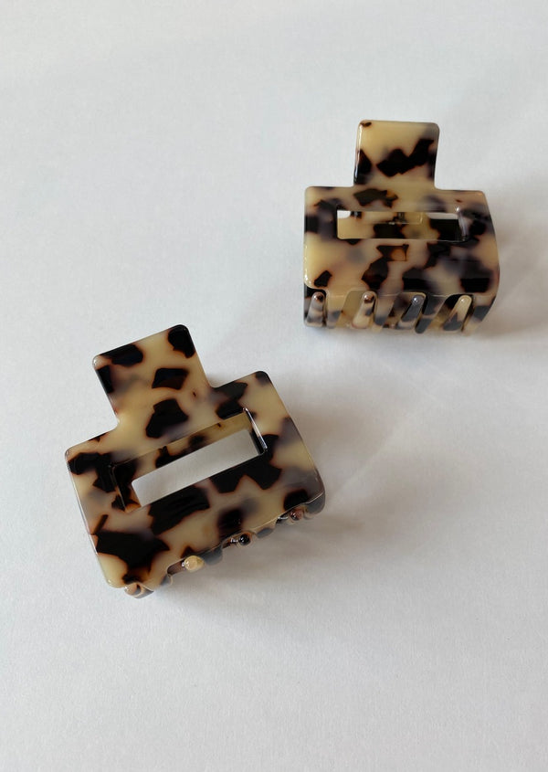 Haarclip in der Farbe Hell Braun, Muster Tortoise, Claw Clip, Haaraccessoires