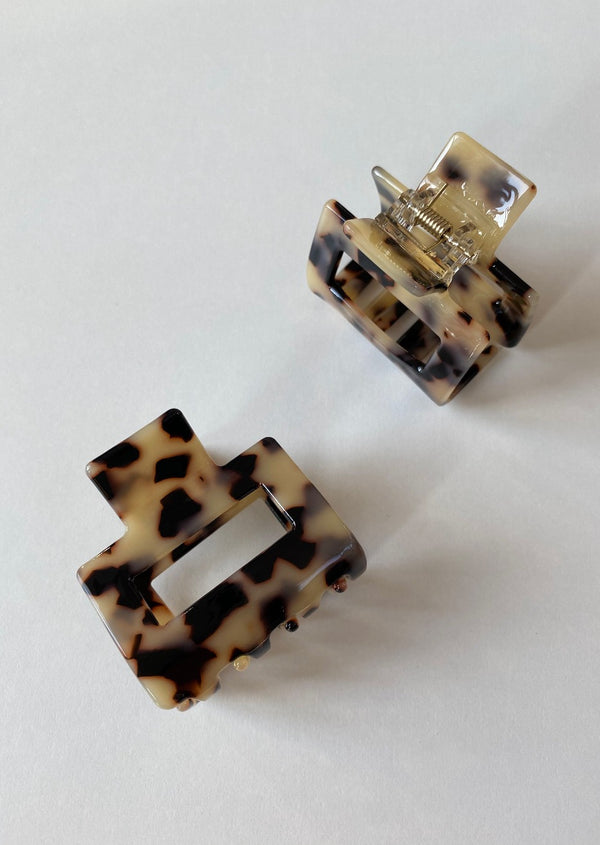 Haarclip in der Farbe Hell Braun, Muster Tortoise, Claw Clip, Haaraccessoires