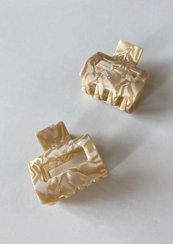 Haarclip in der Farbe Creme Weiss, Claw Clip, Haaraccessoires