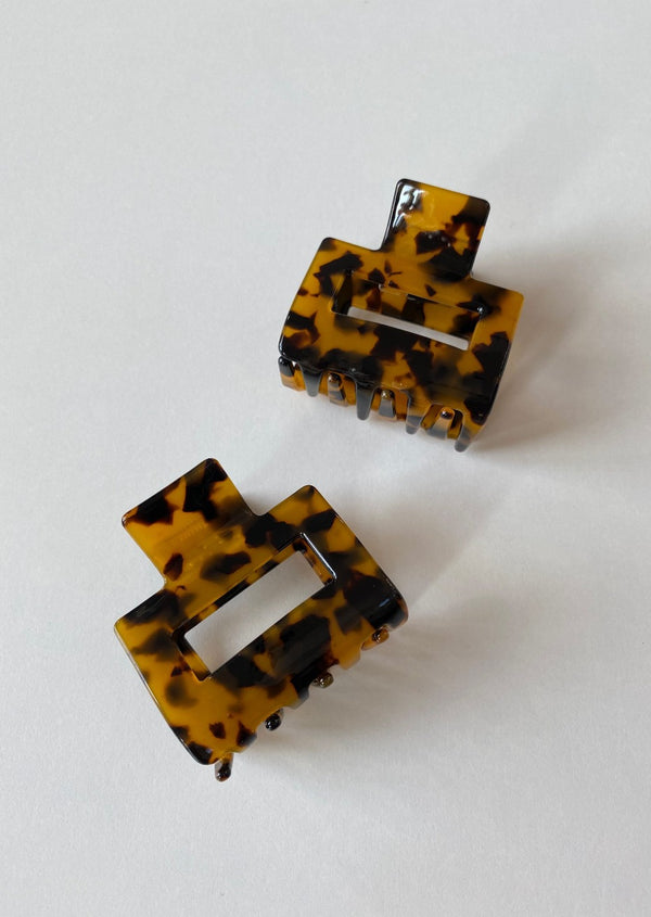 Haarclip in der Farbe Braun, Muster Tortoise, Claw Clip, Haaraccessoires
