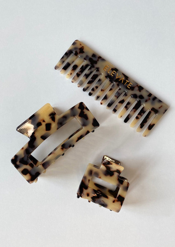 Haarkamm und Haarklammern in Gross und Klein, Hair comb and claw clips in small and big