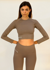 RIBfem Seamless Long Sleeve Mocca