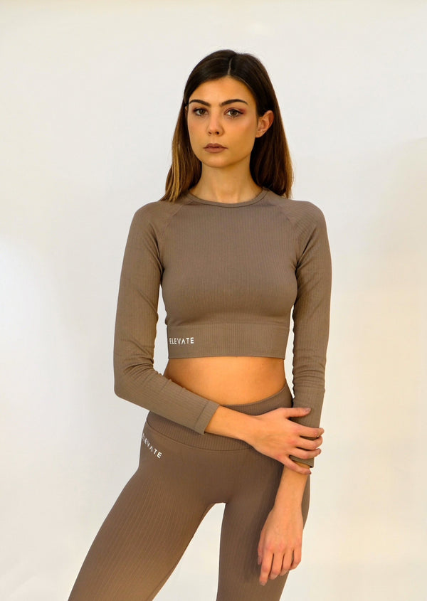 RIBfem Seamless Long Sleeve Mocca