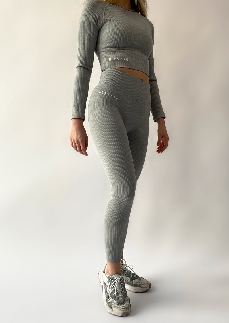 RIBfem Seamless Leggings Light Grey