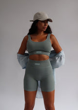 Safari Ribbed U Bra Blue-Gray