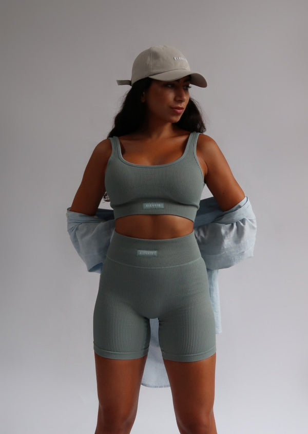 Safari Ribbed U Bra Blue-Gray