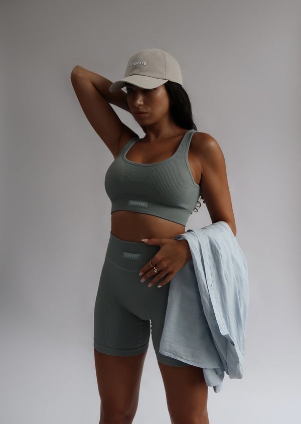 Safari Ribbed U Bra Blue-Gray