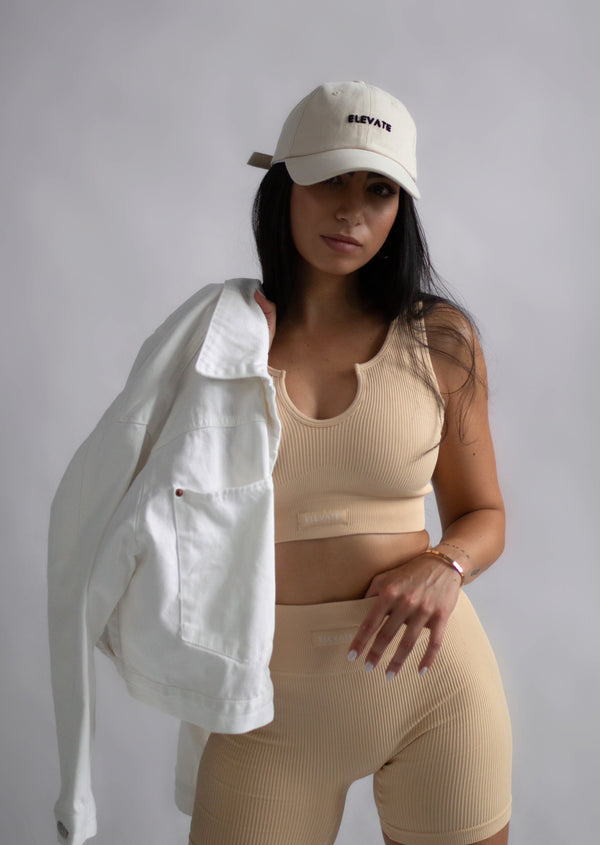 Safari Ribbed V Bra Milk