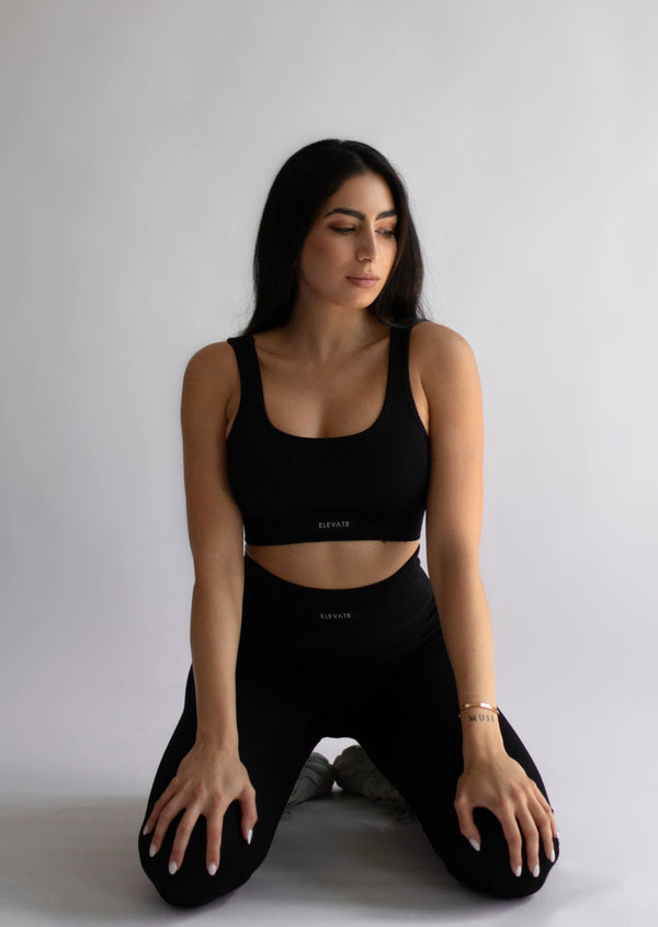 Safari Ribbed U Bra Black