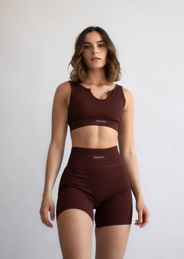 Safari Ribbed Shorts Wine