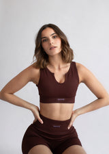 Safari Ribbed V Bra Wine
