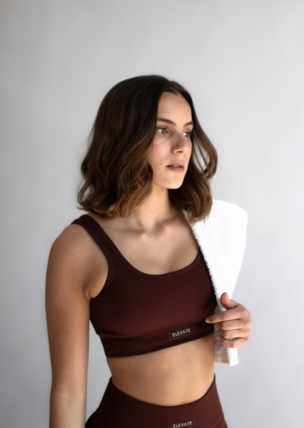 Safari Ribbed U Bra Wine
